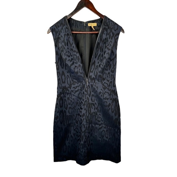 REBECCA TAYLOR Jacquard Leopard Print Zipper Dress - Picture 7 of 13